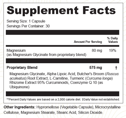 CalmZen Supplement Facts and ingredients